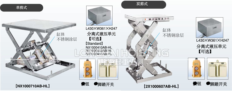 BISHAMON不銹鋼標(biāo)準(zhǔn)型電動升降平臺